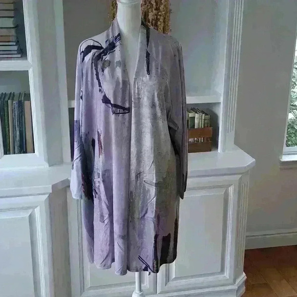 3 Potato Open Cardigan - Colors: Lavenders, Greens, Browns - Size: XXL - Picture 1 of 7